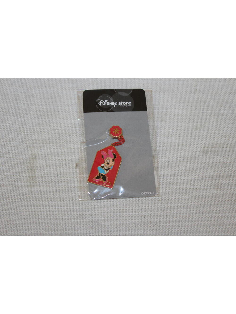 NEW Disney Store Japan Minnie Mouse Omamori Style Pin - Good Luck Charm